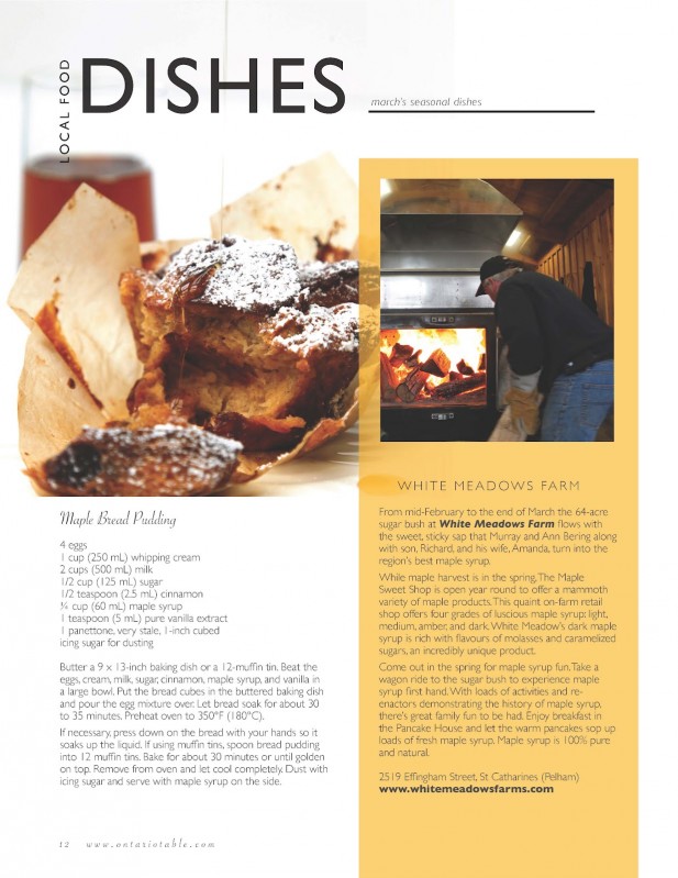 March Maple Bread Pudding